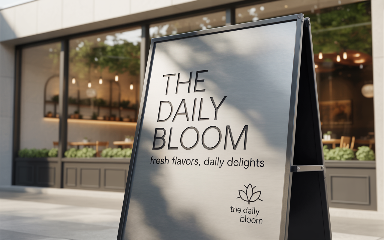 Professional A-frame sidewalk sign example