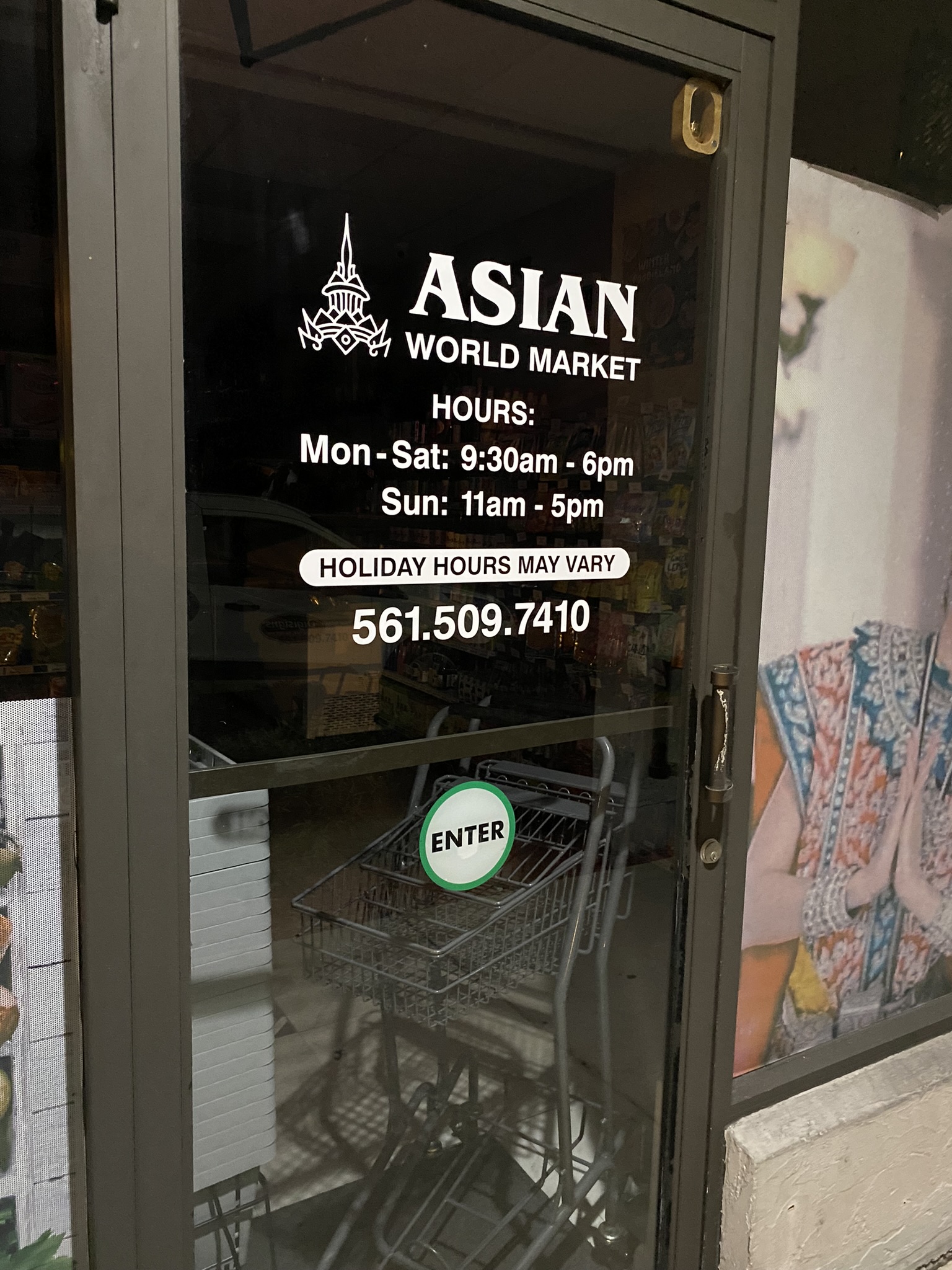 Business hours sign installation